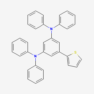 molecular formula C34H26N2S B15159869 N~1~,N~1~,N~3~,N~3~-Tetraphenyl-5-(thiophen-2-yl)benzene-1,3-diamine CAS No. 651329-43-0