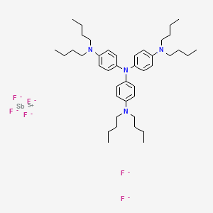 molecular formula C42H66F6N4Sb- B1515987 antimony(5+);1-N,1-N-dibutyl-4-N,4-N-bis[4-(dibutylamino)phenyl]benzene-1,4-diamine;hexafluoride CAS No. 41494-35-3