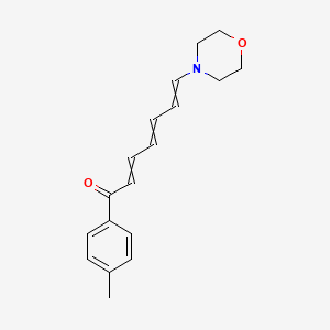 molecular formula C18H21NO2 B15159872 1-(4-Methylphenyl)-7-(morpholin-4-yl)hepta-2,4,6-trien-1-one CAS No. 675598-39-7