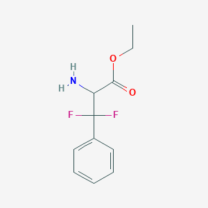 molecular formula C11H13F2NO2 B15159879 Ethyl 2-amino-3,3-difluoro-3-phenylpropanoate 