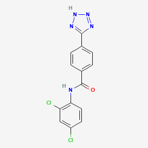 molecular formula C14H9Cl2N5O B15159899 N-(2,4-dichlorophenyl)-4-(2H-tetrazol-5-yl)benzamide CAS No. 651769-80-1
