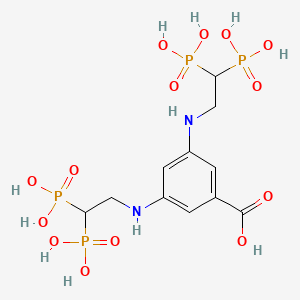 molecular formula C11H20N2O14P4 B15159905 Benzoic acid, 3,5-bis[(2,2-diphosphonoethyl)amino]- CAS No. 848483-61-4