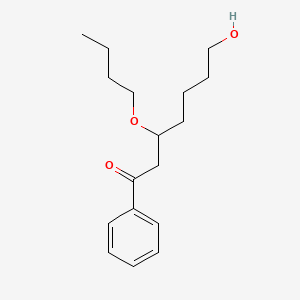 molecular formula C17H26O3 B15159912 3-Butoxy-7-hydroxy-1-phenylheptan-1-one CAS No. 652146-25-3