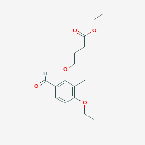 molecular formula C17H24O5 B15159938 Ethyl 4-(6-Formyl-2-methyl-3-propoxy-phenoxy)-butanoate CAS No. 820237-71-6