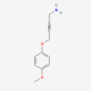 molecular formula C11H13NO2 B15159952 4-(4-Methoxyphenoxy)but-2-yn-1-amine CAS No. 686347-78-4