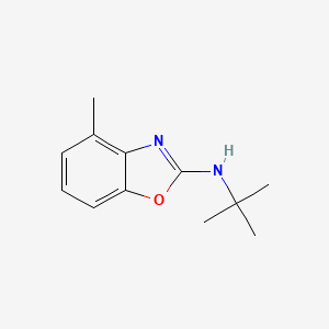 molecular formula C12H16N2O B15159962 N-tert-Butyl-4-methylbenzo[d]oxazol-2-amine 