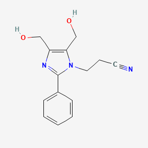 molecular formula C14H15N3O2 B15159979 3-[4,5-Bis(hydroxymethyl)-2-phenyl-1H-imidazol-1-yl]propanenitrile CAS No. 679407-11-5