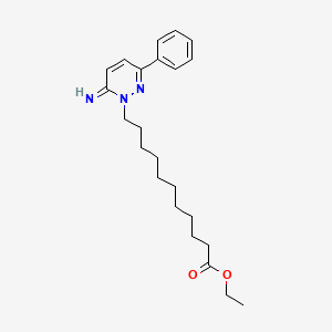 molecular formula C23H33N3O2 B15160029 Ethyl 11-(6-imino-3-phenylpyridazin-1(6H)-yl)undecanoate CAS No. 702683-11-2