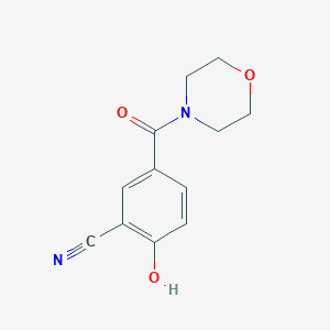 molecular formula C12H12N2O3 B15160036 Morpholine, 4-(3-cyano-4-hydroxybenzoyl)- CAS No. 820232-28-8
