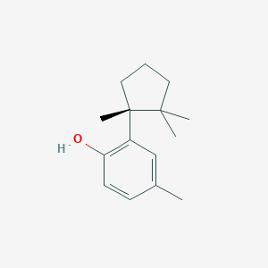 molecular formula C15H22O B15160091 Phenol, 4-methyl-2-[(1R)-1,2,2-trimethylcyclopentyl]- CAS No. 681035-69-8