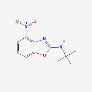 molecular formula C11H13N3O3 B15160117 N-tert-Butyl-4-nitrobenzo[d]oxazol-2-amine 
