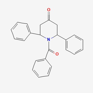 molecular formula C24H21NO2 B15160216 1-Benzoyl-2,6-diphenyl-piperidin-4-one 