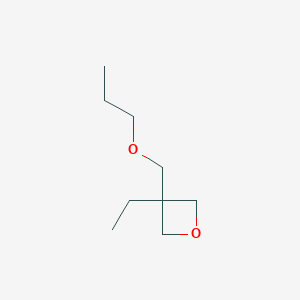 molecular formula C9H18O2 B15160248 3-Ethyl-3-(propoxymethyl)oxetane CAS No. 673487-39-3