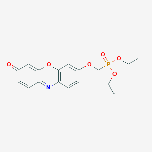 molecular formula C17H18NO6P B15160258 Diethyl {[(3-oxo-3H-phenoxazin-7-YL)oxy]methyl}phosphonate CAS No. 797763-43-0