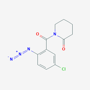 molecular formula C12H11ClN4O2 B15160262 1-(2-Azido-5-chlorobenzoyl)piperidin-2-one CAS No. 797751-39-4