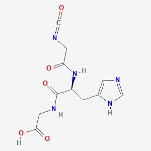 molecular formula C11H13N5O5 B15160284 N-(Oxidaneylidenemethylidene)glycyl-L-histidylglycine CAS No. 666860-07-7