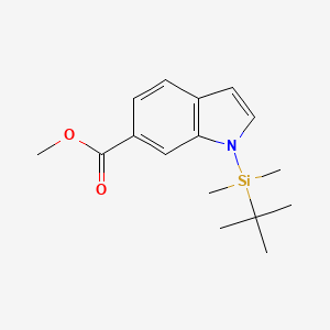 molecular formula C16H23NO2Si B15160285 Methyl-1-(tert-butyldimethylsilyl)-1H-indole-6-carboxylate 
