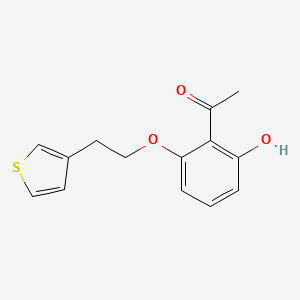 molecular formula C14H14O3S B15160293 1-{2-Hydroxy-6-[2-(thiophen-3-yl)ethoxy]phenyl}ethan-1-one CAS No. 848820-86-0