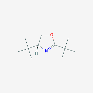 molecular formula C11H21NO B15160358 Oxazole, 2,4-bis(1,1-dimethylethyl)-4,5-dihydro-, (4S)- CAS No. 852524-67-5