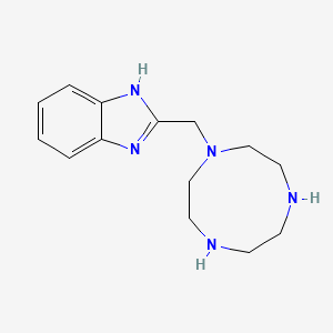 molecular formula C14H21N5 B15160455 1H-Benzimidazole, 2-[(octahydro-1H-1,4,7-triazonin-1-yl)methyl]- CAS No. 757955-57-0