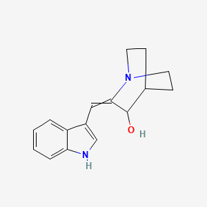molecular formula C16H18N2O B15160491 2-[(1H-Indol-3-yl)methylidene]-1-azabicyclo[2.2.2]octan-3-ol CAS No. 654645-05-3