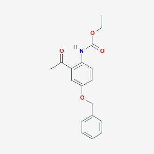 molecular formula C18H19NO4 B15160500 Ethyl [2-acetyl-4-(benzyloxy)phenyl]carbamate CAS No. 861841-71-6