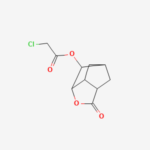 molecular formula C10H11ClO4 B15160532 Acetic acid, 2-chloro-, hexahydro-2-oxo-3,5-methano-2H-cyclopenta[b]furan-6-yl ester 