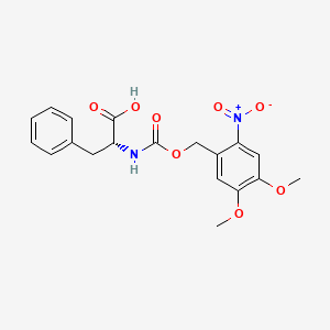 molecular formula C19H20N2O8 B15160686 N-{[(4,5-Dimethoxy-2-nitrophenyl)methoxy]carbonyl}-D-phenylalanine CAS No. 683754-46-3