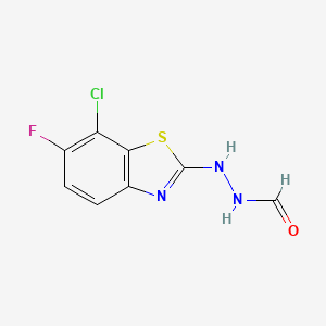 molecular formula C8H5ClFN3OS B15160747 N'-(7-Chloro-6-fluoro-1,3-benzothiazol-2-yl)formohydrazide CAS No. 831196-01-1