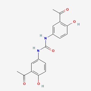 molecular formula C17H16N2O5 B15160765 N,N'-Bis(3-acetyl-4-hydroxyphenyl)urea CAS No. 142154-34-5