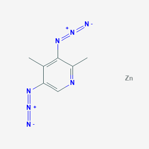 molecular formula C7H7N7Zn B15160772 3,5-Diazido-2,4-dimethylpyridine;ZINC CAS No. 142110-43-8