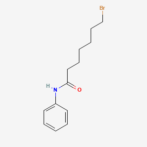 molecular formula C13H18BrNO B15160797 Heptanamide, 7-bromo-N-phenyl- CAS No. 142326-26-9