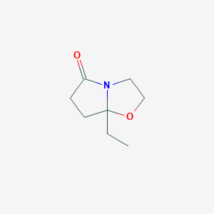 molecular formula C8H13NO2 B15160811 7a-Ethyltetrahydropyrrolo[2,1-b][1,3]oxazol-5(6H)-one CAS No. 142940-52-1