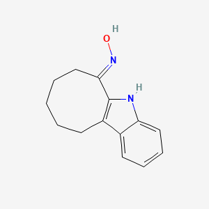 molecular formula C14H16N2O B15160846 (NE)-N-(5,7,8,9,10,11-hexahydrocycloocta[b]indol-6-ylidene)hydroxylamine 
