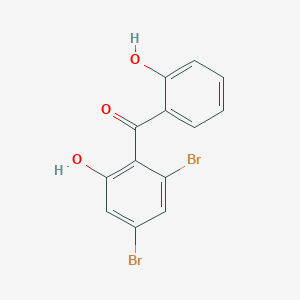 molecular formula C13H8Br2O3 B15160887 Methanone, (2,4-dibromo-6-hydroxyphenyl)(2-hydroxyphenyl)- CAS No. 820243-52-5