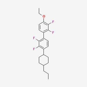 molecular formula C23H26F4O B15160921 1-[2,3-Difluoro-4-(4-propylcyclohexyl)phenyl]-4-ethoxy-2,3-difluorobenzene CAS No. 653591-51-6