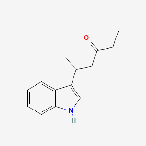 molecular formula C14H17NO B15160990 5-(1H-Indol-3-yl)hexan-3-one CAS No. 674303-99-2