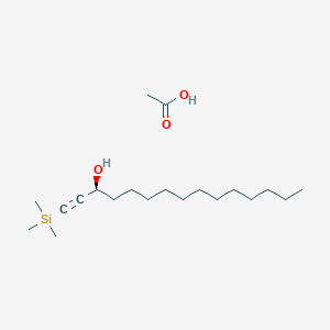 molecular formula C20H40O3Si B15161005 acetic acid;(3S)-1-trimethylsilylpentadec-1-yn-3-ol CAS No. 651718-26-2