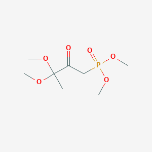 molecular formula C8H17O6P B15161009 Dimethyl (3,3-dimethoxy-2-oxobutyl)phosphonate CAS No. 141903-39-1