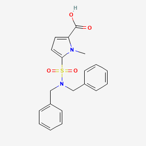 molecular formula C20H20N2O4S B15161015 5-[(dibenzylamino)sulfonyl]-1-methyl-1H-pyrrole-2-carboxylic acid 