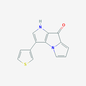 molecular formula C13H8N2OS B15161023 Pyrrolo[2,3-b]pyrrolizin-8(1H)-one, 3-(3-thienyl)- CAS No. 757188-65-1