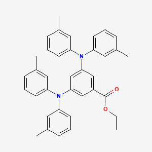 molecular formula C37H36N2O2 B15161047 Ethyl 3,5-bis[bis(3-methylphenyl)amino]benzoate CAS No. 142017-37-6
