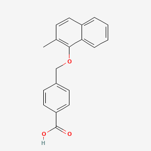 molecular formula C19H16O3 B15161113 Benzoic acid, 4-[[(2-methyl-1-naphthalenyl)oxy]methyl]- CAS No. 833485-03-3