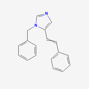 molecular formula C18H16N2 B15161161 1-Benzyl-5-(2-phenylethenyl)-1H-imidazole CAS No. 654653-15-3