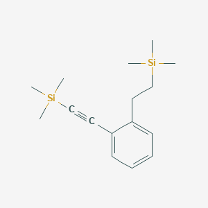 molecular formula C16H26Si2 B15161170 Trimethyl({2-[2-(trimethylsilyl)ethyl]phenyl}ethynyl)silane CAS No. 652154-25-1