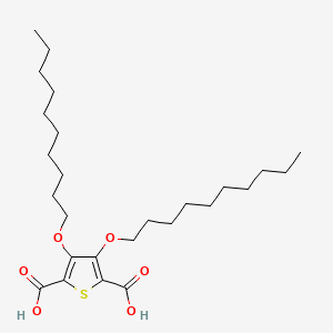 molecular formula C26H44O6S B15161232 2,5-Thiophenedicarboxylic acid, 3,4-bis(decyloxy)- CAS No. 143084-55-3