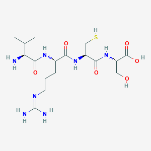 molecular formula C17H33N7O6S B15161257 L-Valyl-N~5~-(diaminomethylidene)-L-ornithyl-L-cysteinyl-L-serine CAS No. 798540-70-2