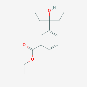 molecular formula C14H20O3 B15161304 Ethyl 3-(3-hydroxypentan-3-yl)benzoate CAS No. 673458-10-1