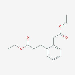 molecular formula C15H20O4 B15161310 Ethyl 3-[2-(2-ethoxy-2-oxoethyl)phenyl]propanoate CAS No. 143260-87-1
