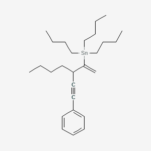 molecular formula C27H44Sn B15161311 Tributyl[3-(phenylethynyl)hept-1-en-2-yl]stannane CAS No. 820250-73-5